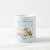 Mug Romantic Love Birds Heart  (Centre)