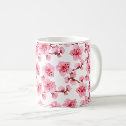Mug Romantic pink Cherry blosson (Devant droit)