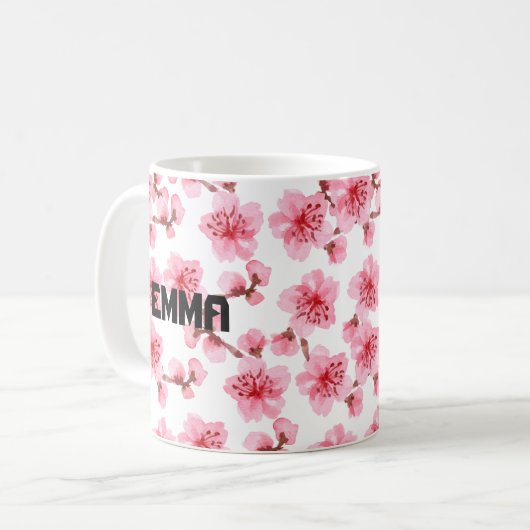 Mug Romantic pink Cherry blosson (Devant gauche)