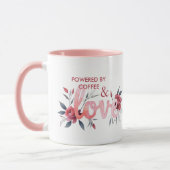 Mug Romantic Pink Floral Botanical Love Coffee (Gauche)