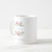 Mug Romantic Pink Garland for Maid of Honor (Devant gauche)