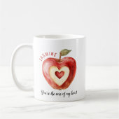 Mug Romantic Red Apple Heart Valentine's Day (Gauche)