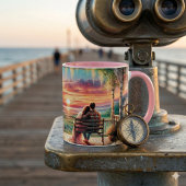 Mug Romantic Sunset Porch View Illustration