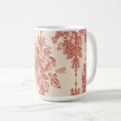 Mug, Romantic Tapestry in Red Koffiemok (Voorkant rechts)