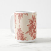 Mug, Romantic Tapestry in Red Koffiemok (Voorkant links)