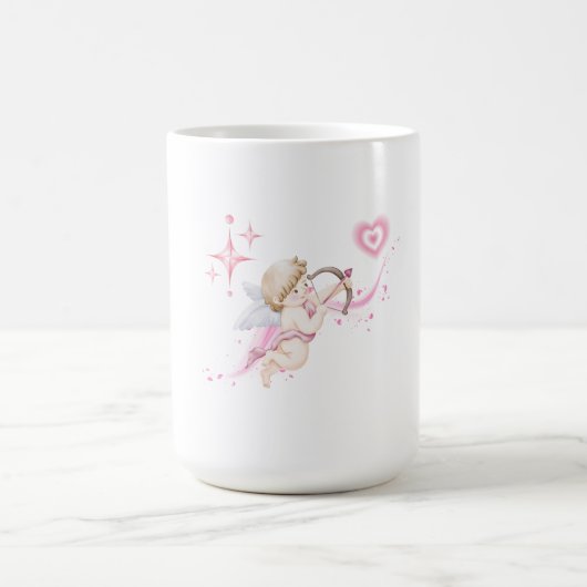 Mug Romantic Valentine Art with Pink Heart Glow (Centre)