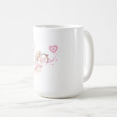Mug Romantic Valentine Art with Pink Heart Glow (Devant droit)