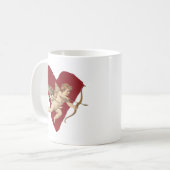 Mug Romantic Wine Red Heart Angel Bow & Arrow Love (Devant gauche)
