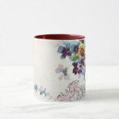 Mug ROMANTICA Bleu rose Bleu Mariage Floral (Centre)