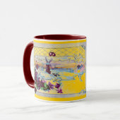 Mug ROMANTICA Paysage d'hiver avec pensées (Devant gauche)