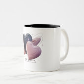 Mug romantique à deux coeurs (Devant droit)