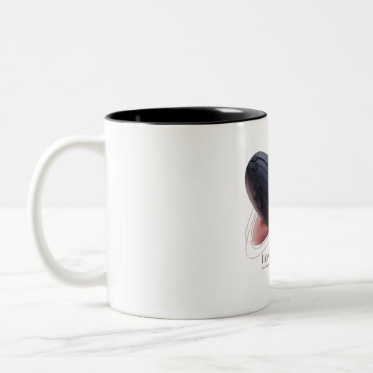 Mug romantique à deux coeurs (Gauche)