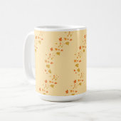 Mug romantique automne Feuilles d'ivoire (Devant gauche)