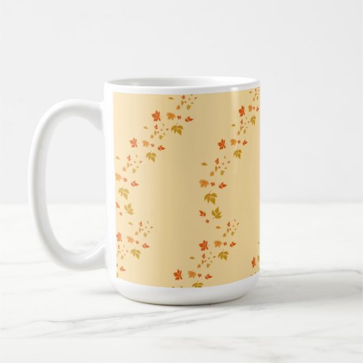 Mug romantique automne Feuilles d'ivoire (Gauche)