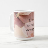 Mug Romantique Blush Rose or Floral (Devant gauche)