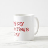 Mug Romantique Bonne Saint Valentin Coeurs rouges Typo (Devant droit)