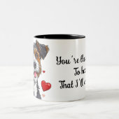Mug romantique citation amour de chien le plus pro (Centre)