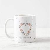 Mug romantique de la Saint-Valentin au coeur flora (Gauche)