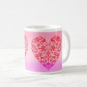 Mug Romantique deux coeurs rouges (Devant droit)