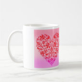 Mug Romantique deux coeurs rouges (Gauche)