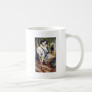 Mug Romantique médiéval de cheval blanc de dame de