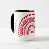 Mug Romantique Rainbow Valentines balayer amoureux (Devant gauche)
