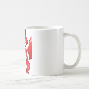 Mug Romantique Red Hearts Art Motif Imprimer