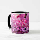 Mug Romantique rose floral élégant hydrangeas (Devant gauche)