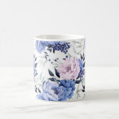 Mug Romantique Rustique rose et bleu pivoine florale M (Centre)