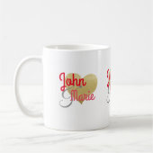 Mug romantique son M. Mme personnalisée (Gauche)