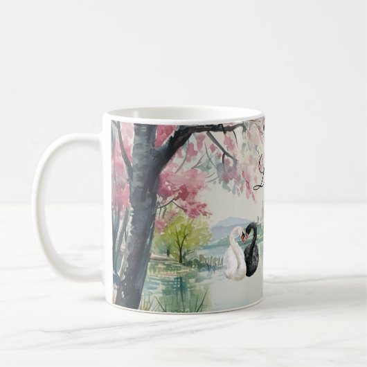 Mug Romantique Swans Lake Amour (Gauche)