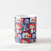 Mug Rome city seamless decorative pattern design. Trav (Centre)