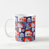 Mug Rome city seamless decorative pattern design. Trav (Gauche)