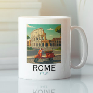 Mug Rome Classieux Italie Colisée Voyage Rétro