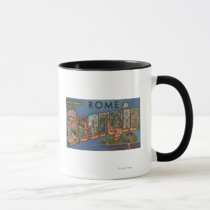 Mug Rome, GéorgieGrandes lettres ScènesRome, GA