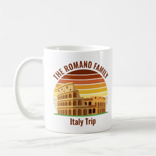 Mug Rome Italie Famille Voyage Colisée Coucher de sole
