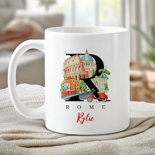 Mug Rome Italie Monogramme Lettre R Cadeau Personnalis