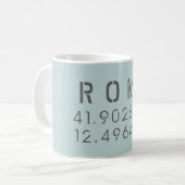 Mug Rome Latitude et Longitude (Devant gauche)