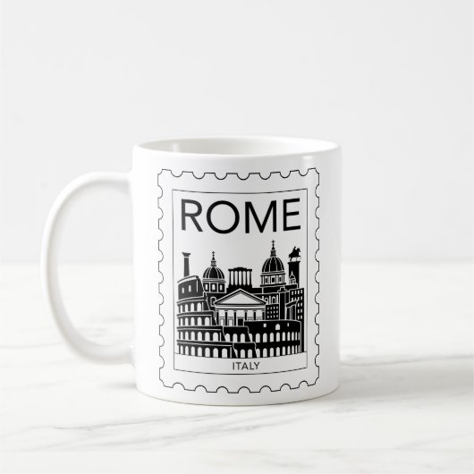 Mug Rome Souvenir Italie Postage Timbre (Gauche)
