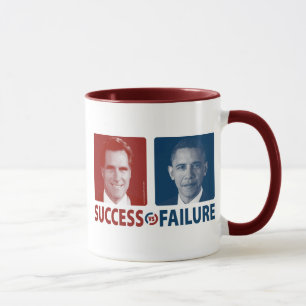Mug Romney contre Obama - succès contre l'échec