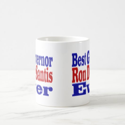 Mug Ron DeSantis meilleur gouverneur jamais rouge bleu (Centre)