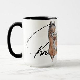 Mug Ron Hevener signature "Destin du Stallion"