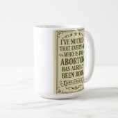 Mug Ronald Reagan Abortion Quote (Devant droit)
