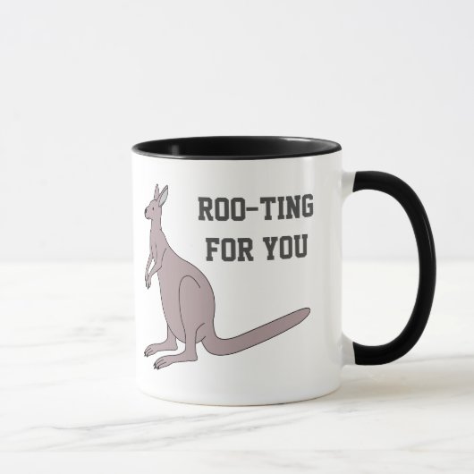 Mug Roo-ting pour vous mignon Aussie Funny Kangaroo Pu (Droite)