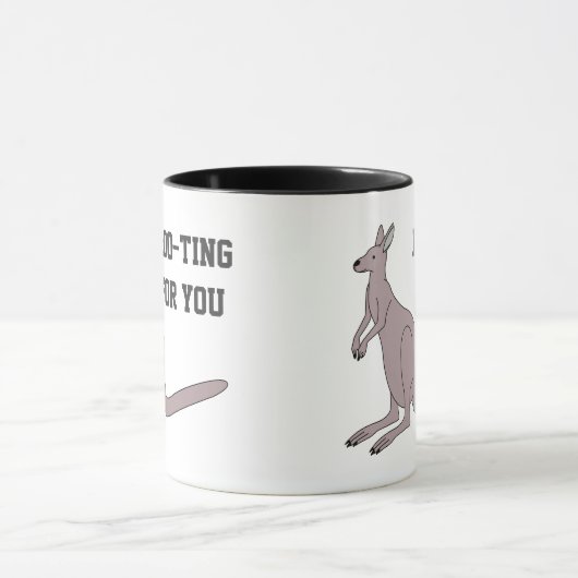 Mug Roo-ting pour vous mignon Aussie Funny Kangaroo Pu (Centre)
