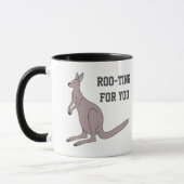 Mug Roo-ting pour vous mignon Aussie Funny Kangaroo Pu (Gauche)