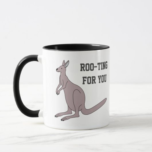Mug Roo-ting pour vous mignon Aussie Funny Kangaroo Pu (Gauche)