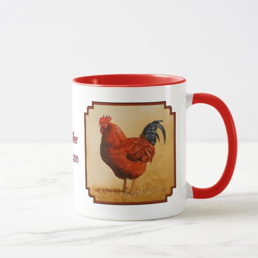 Mug Rooster chicken de Rhode Island (Droite)