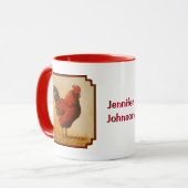 Mug Rooster chicken de Rhode Island (Devant gauche)