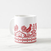 Mug Rooster cross-stitch (Devant gauche)